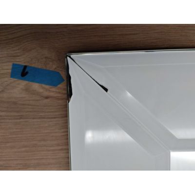 Outlet - Dubiel Vitrum Domino White lustro prostokątne 80x55 cm