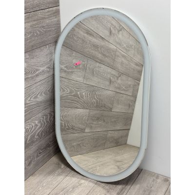Outlet - Dubiel Vitrum Cafe lustro 100x60 cm owalne z oświetleniem LED