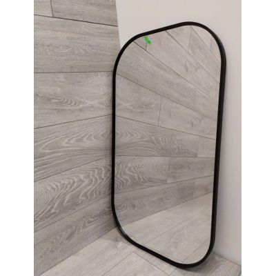 Outlet - Dubiel Vitrum Luis lustro łazienkowe 50x90 cm owalne rama czarna