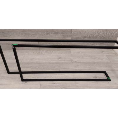 Outlet - LaVita Mindoro wieszak na ręcznik 120x45 cm czarny mat