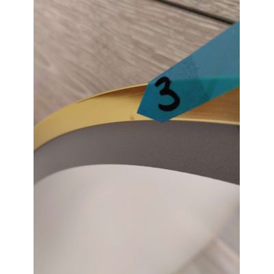 Outlet - Oltens Nordlis lustro 50x120 cm owalne z oświetleniem z przodu z matą grzewczą złoty 64104800