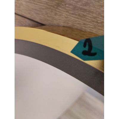 Outlet - Oltens Nordlis lustro 50x120 cm owalne z oświetleniem z przodu z matą grzewczą złoty 64104800