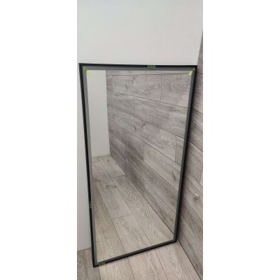 Outlet - Oltens Nordlis lustro 60x120 cm prostokątne z oświetleniem z matą grzewczą czarny 64107300