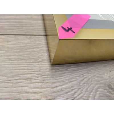 Outlet - Oltens Nordlis lustro 60x120 cm prostokątne z oświetleniem z matą grzewczą złoty 64107800