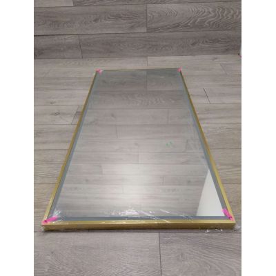 Outlet - Oltens Nordlis lustro 60x120 cm prostokątne z oświetleniem z matą grzewczą złoty 64107800