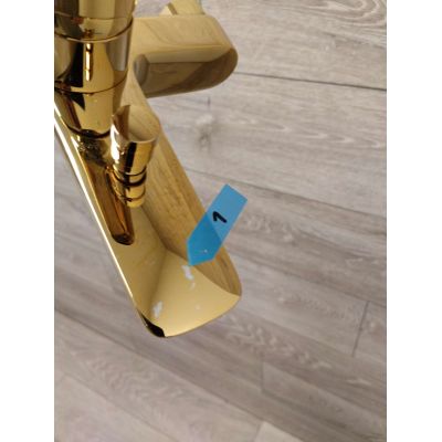 Outlet - Hansgrohe Talis E bateria wannowo-prysznicowa ścienna złoty optyczny polerowany 71740990