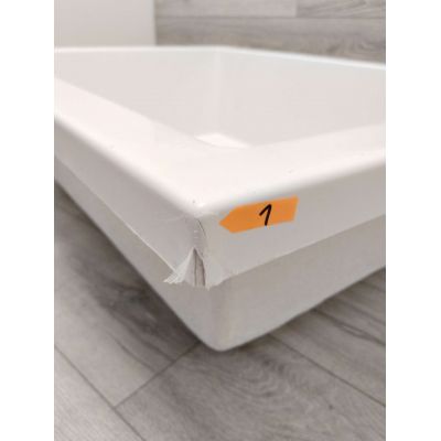 Outlet - Polysan Deep brodzik 100x75 cm prostokątny biały 72879