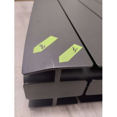 Outlet - KFA Armatura ADR grzejnik pokojowy 57x32,2 cm podłączenie boczne czarny 763-040-81