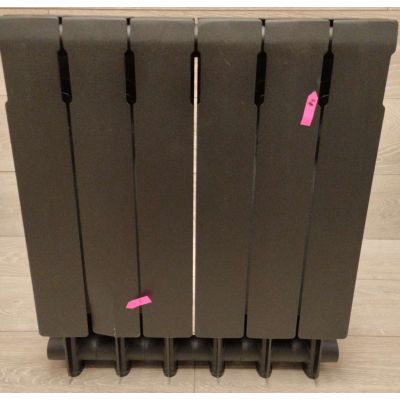 Outlet - KFA Armatura ADR grzejnik pokojowy 57,2x48,3 cm podłączenie boczne czarny 763-060-81