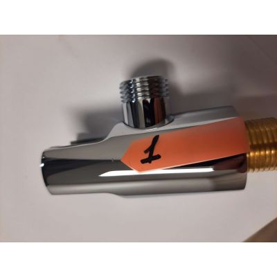 Outlet - Omnires przyłącze kątowe mosiężne z uchwytem chrom 8873CR