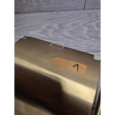 Outlet - Geesa Nemox Brushed Gold uchwyt na papier toaletowy z pokrywą złoty szczotkowany 916508-07
