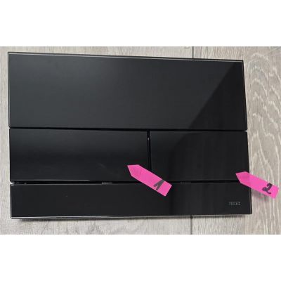 Outlet - Tece Square przycisk spłukujący do WC szkło czarne/czarny 9.240.809