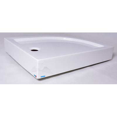 Outlet - Besco Saturn brodzik 100x80 cm półokrągły asymetryczny prawy biały #BAS-100-NP