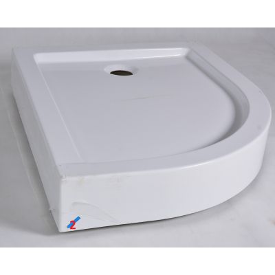 Outlet - Besco Saturn brodzik 100x80 cm półokrągły asymetryczny prawy biały #BAS-100-NP