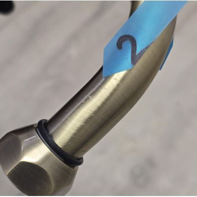 Outlet - Kuchinox Stilo bateria umywalkowa ścienna mosiądz antyczny BKI550D