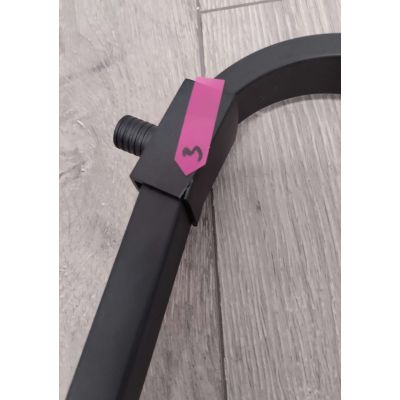 Outlet - Corsan Ango zestaw prysznicowy termostatyczny z deszczownicą czarny półmat CMN020ANGO