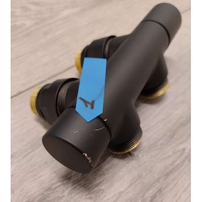 Outlet - Sapho Twin Black zestaw przyłączeniowy zespolony 50 mm prawy czarny mat CP4101BS