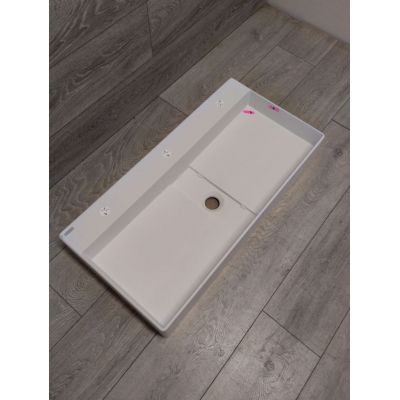 Outlet - Deante Blur umywalka 80x40 cm prostokątna nablatowa biała CQB_AU8S