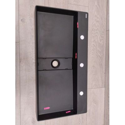 Outlet - Deante Blur umywalka 80x40 cm prostokątna nablatowa czarna CQB_NU8S