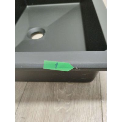 Outlet - Deante Correo umywalka 50x35 cm prostokątna wpuszczana-podblatowa czarna CQR_NU5U