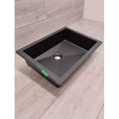 Outlet - Deante Correo umywalka 50x35 cm prostokątna wpuszczana-podblatowa czarna CQR_NU5U