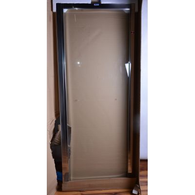Outlet - Koło Geo 6 ścianka prysznicowa 80 cm boczna z relingiem szkło przezroczyste GSKS80222003