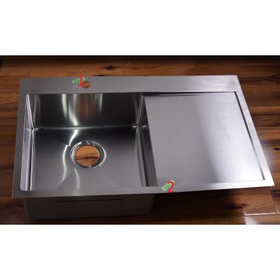 Outlet - Quadron Russel 111 zlewozmywak stalowy 78x48 cm wpuszczany stal szlachetna HB7912BS