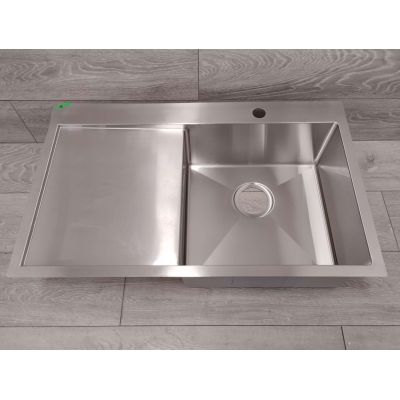 Outlet - Quadron Russel 111 zlewozmywak stalowy 78x48 cm wpuszczany stal szlachetna HB7912-RBS