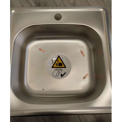 Outlet - Quadron Joe 110 SteelQ zlewozmywak stalowy 48x48 cm wpuszczany len HD110LEN4848