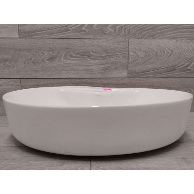 Outlet - Hagser Elena umywalka 57x41 cm nablatowa owalna biała HGR10000041