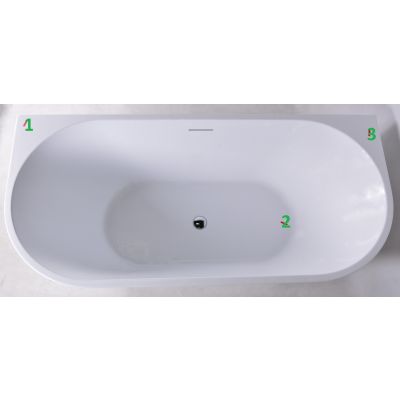 Outlet - Hagser Ilsa wanna wolnostojąca przyścienna 170x80 cm akrylowa owalna biały połysk HGR12000012