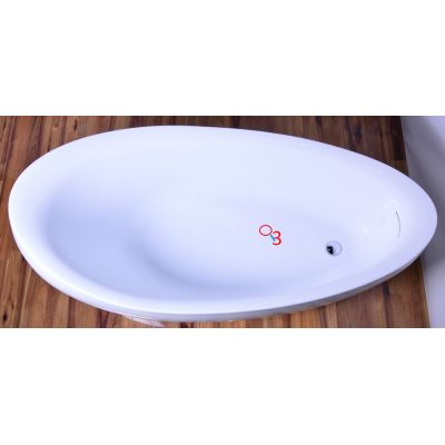 Outlet - Hagser Lora wanna wolnostojąca 170x85 cm akrylowa owalna biały połysk HGR14000012