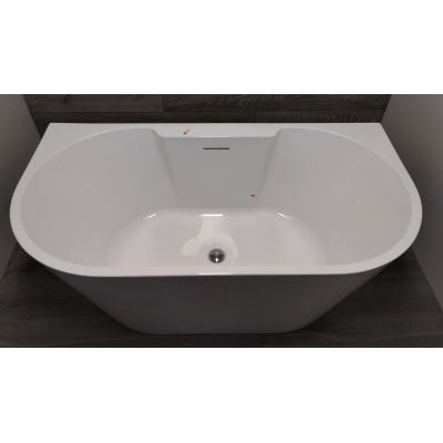 Outlet - Hagser Greta wanna wolnostojąca przyścienna 150x80 cm akrylowa owalna biały połysk HGR15000012