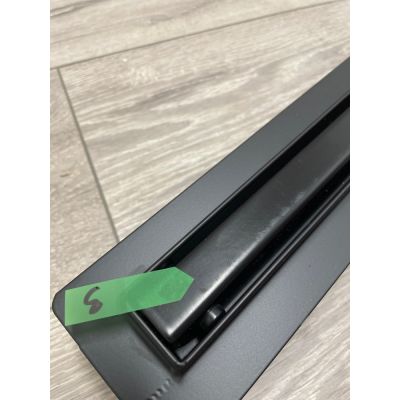 Outlet - Hagser Iris Slim odpływ prysznicowy liniowy 80 cm ruszt odwracalny czarny mat HGR18000030