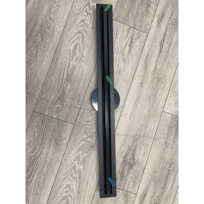 Outlet - Hagser Iris Slim odpływ prysznicowy liniowy 80 cm ruszt odwracalny czarny mat HGR18000030