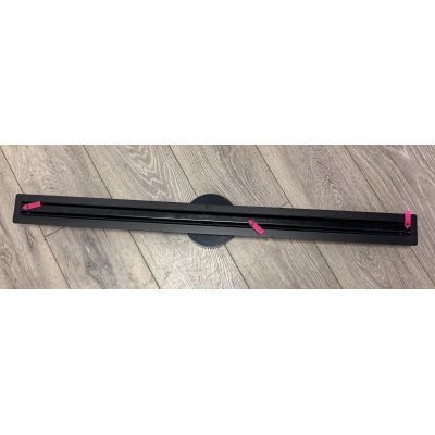 Outlet - Hagser Iris Slim odpływ prysznicowy liniowy 90 cm ruszt odwracalny czarny mat HGR19000030