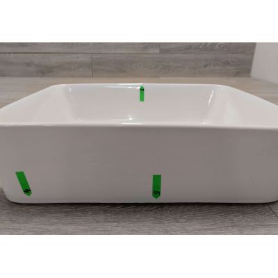 Outlet - Hagser Ingrid umywalka 49x37,5 cm nablatowa prostokątna biała HGR20000040