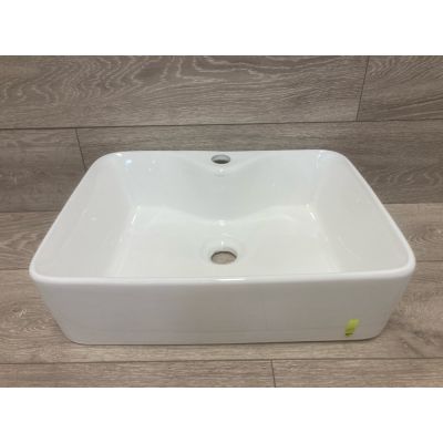 Outlet - Hagser Alexa umywalka 48x37 cm nablatowa prostokątna biała HGR20000041