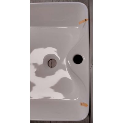 Outlet - Hagser Alexa umywalka 48x37 cm nablatowa prostokątna biała HGR20000041