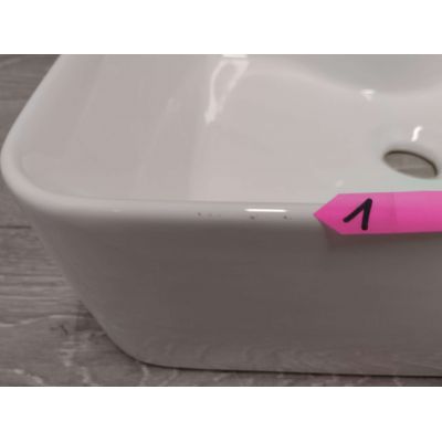 Outlet - Hagser Alexa umywalka 48x37 cm nablatowa prostokątna biała HGR20000041