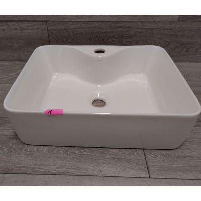 Outlet - Hagser Alexa umywalka 48x37 cm nablatowa prostokątna biała HGR20000041