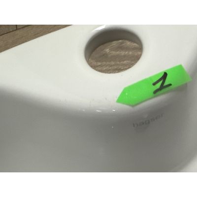 Outlet - Hagser Alexa umywalka 48x37 cm nablatowa prostokątna biała HGR20000041