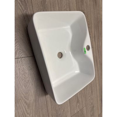 Outlet - Hagser Alexa umywalka 48x37 cm nablatowa prostokątna biała HGR20000041