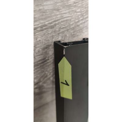 Outlet - Hagser Alena drzwi prysznicowe 140 cm dwuczęściowe przesuwne czarny mat/szkło przezroczyste HGR21000021