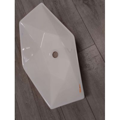 Outlet - Hagser Aurora umywalka 63,5x41,5 cm nablatowa biała HGR30000040