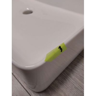 Outlet - Hagser Emma umywalka 59x43 cm nablatowa prostokątna biała HGR30000041