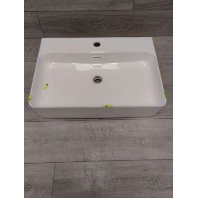 Outlet - Hagser Emma umywalka 59x43 cm nablatowa prostokątna biała HGR30000041