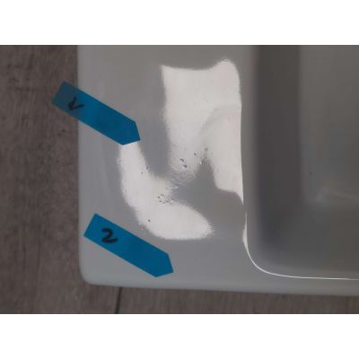 Outlet - Hagser Doris umywalka 34x29,5 cm nablatowa prostokątna biała HGR40000041