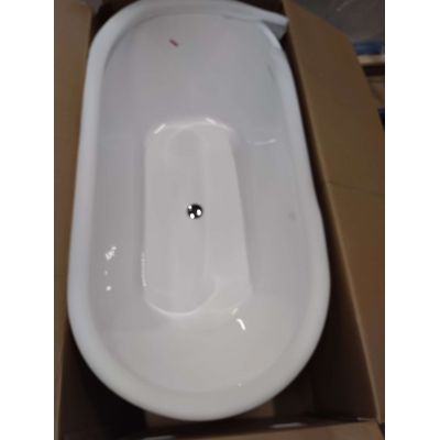 Outlet - Hagser Petra wanna wolnostojąca 160x75 cm akrylowa owalna biały połysk HGR50000012