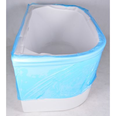 Outlet - Hagser Ilsa wanna wolnostojąca przyścienna 150x70 cm akrylowa owalna biały połysk HGR80000012